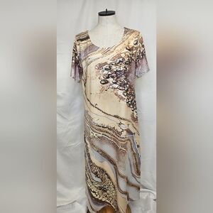 Elegant Marble Print Dress